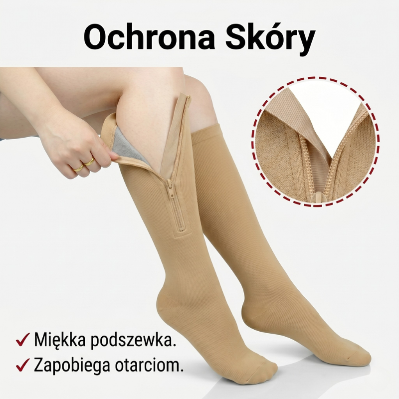 VenoZip - Para Skarpet Uciskowych z Zamkiem - obrazek 6